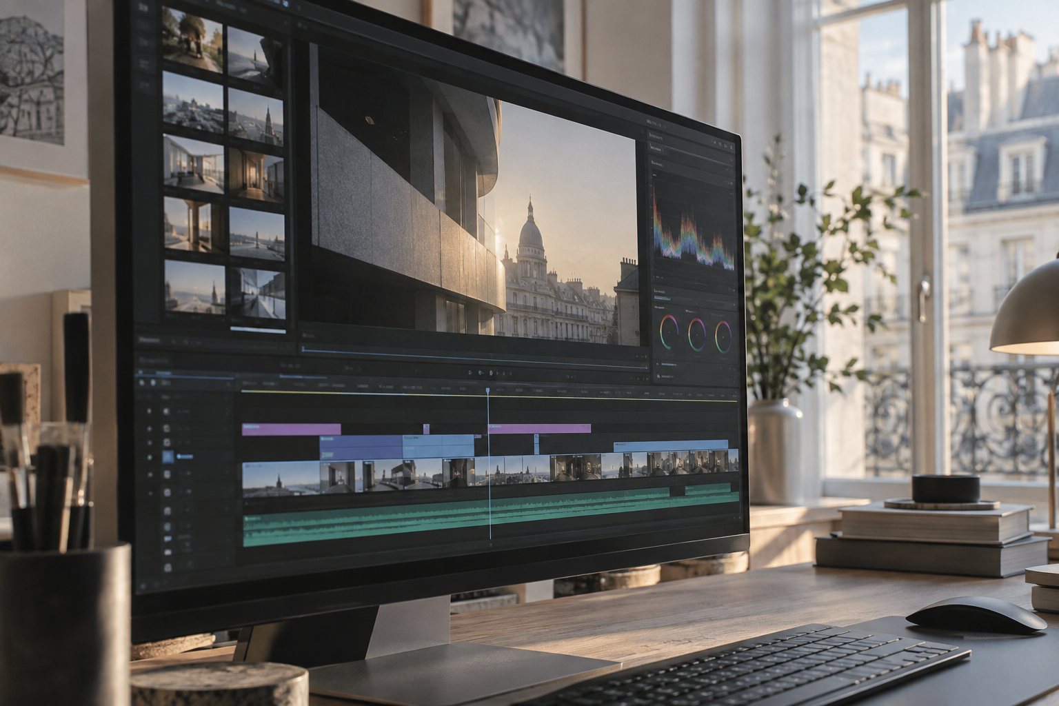 Illustration d’un écran de montage vidéo